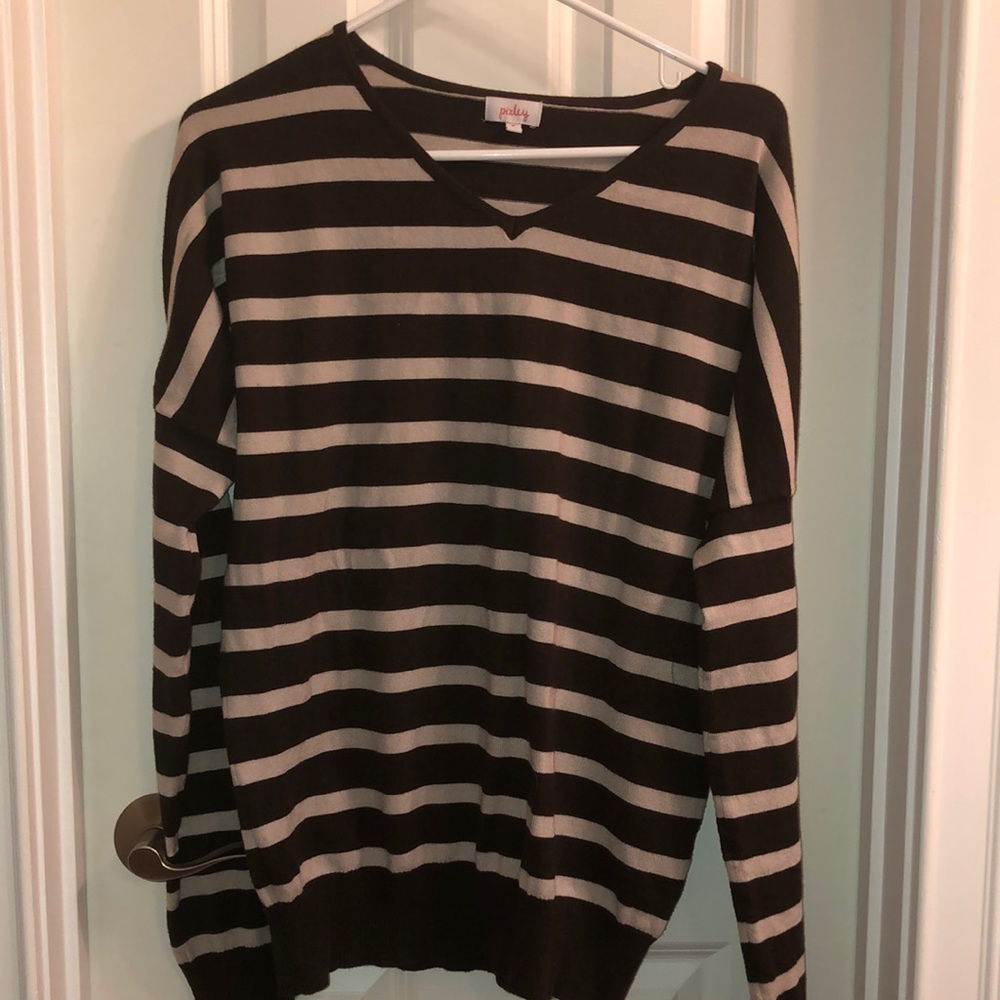 NWOT Pixley Olive/cream sweater medium